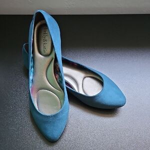 Kelly & Katie Blue Suede Flats